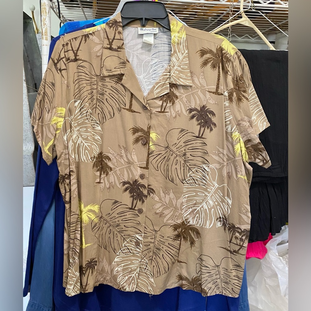 Brown Aloha Print Shirt by Bishop St. apparel